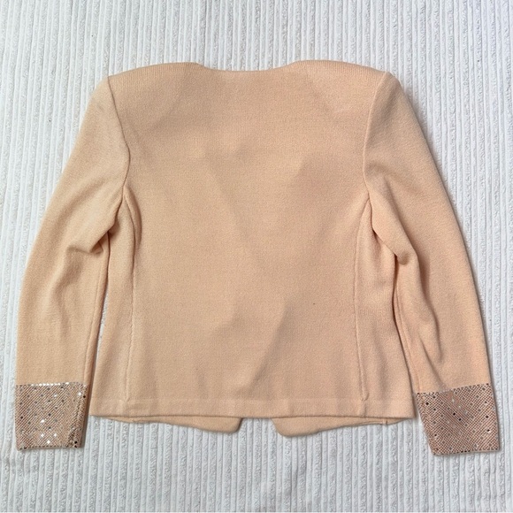 Vintage St. John Evening By Marie Gray Women's Cream Knit Blazer - Picture 2 of 9